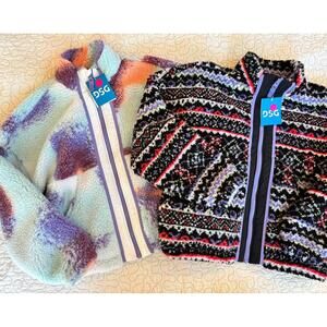 DSG Girl's Fleece Jackets -‎ Set of 2, Multi-Color, Zip-Up Size Medium